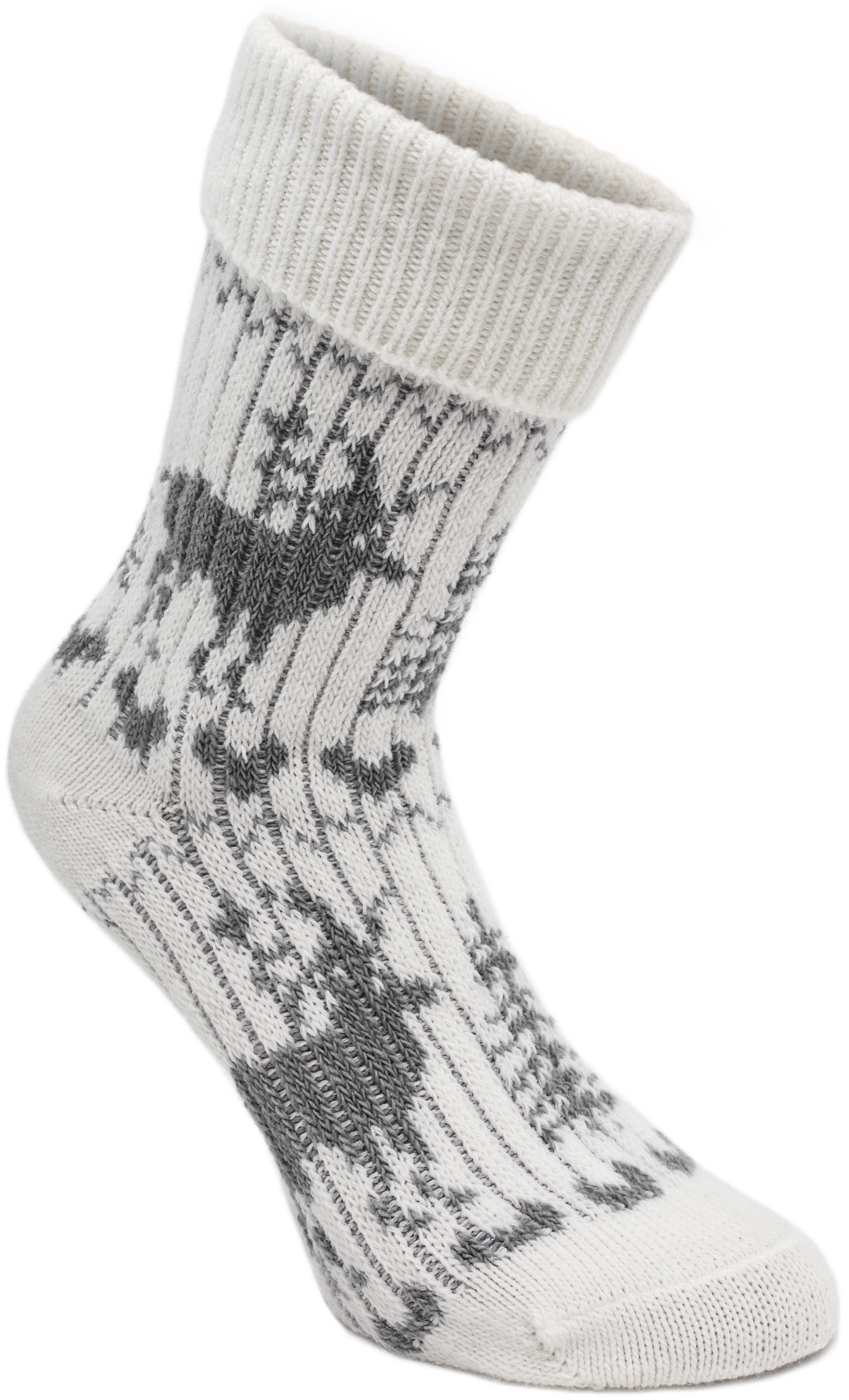 BRUBAKER Norwegersocken Kuschel Geschenkset Warme Füße (1-Paar) Kuschelsocken Set für Frauen mit Wärmeflasche