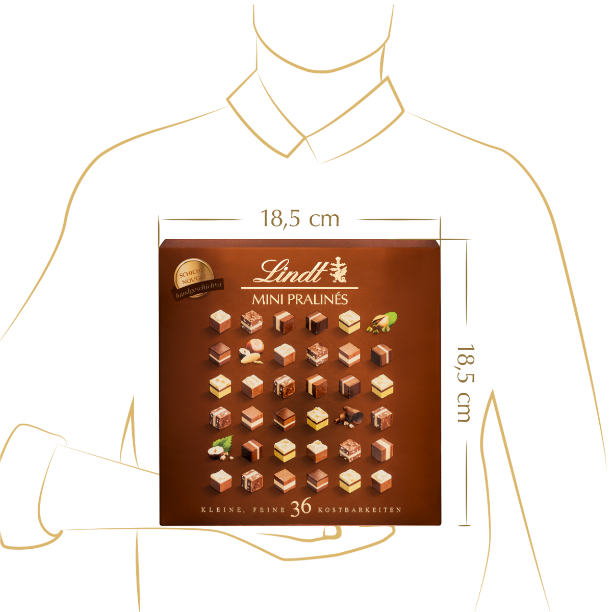 MINI PRALINÉS Schicht-Nougat, 165g