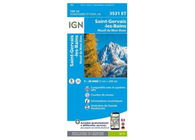 Carte IGN Saint-Gervais-les-Bains 3531ET