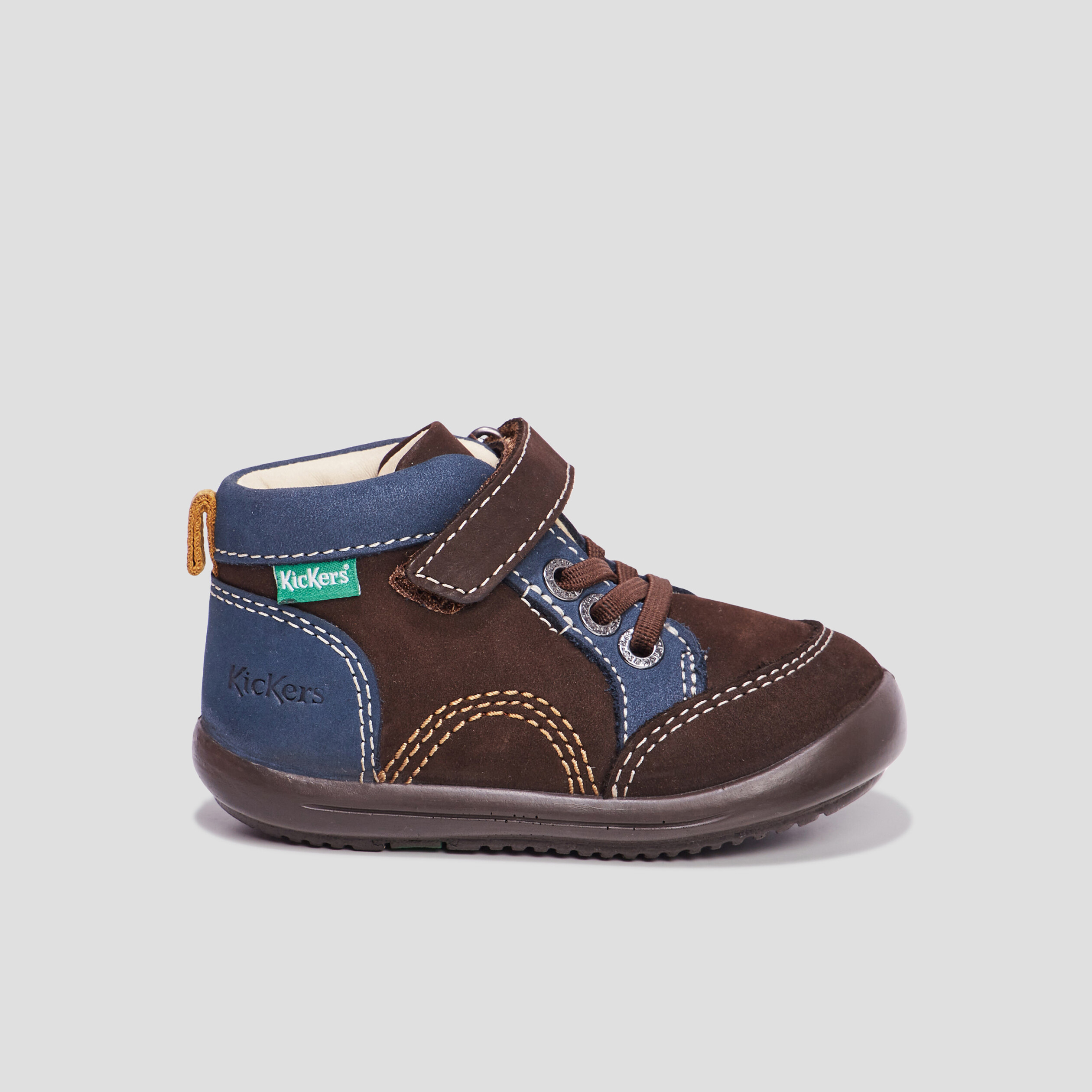 Bottillons en cuir Kickers Kinoe marron bébé garçon | La Halle