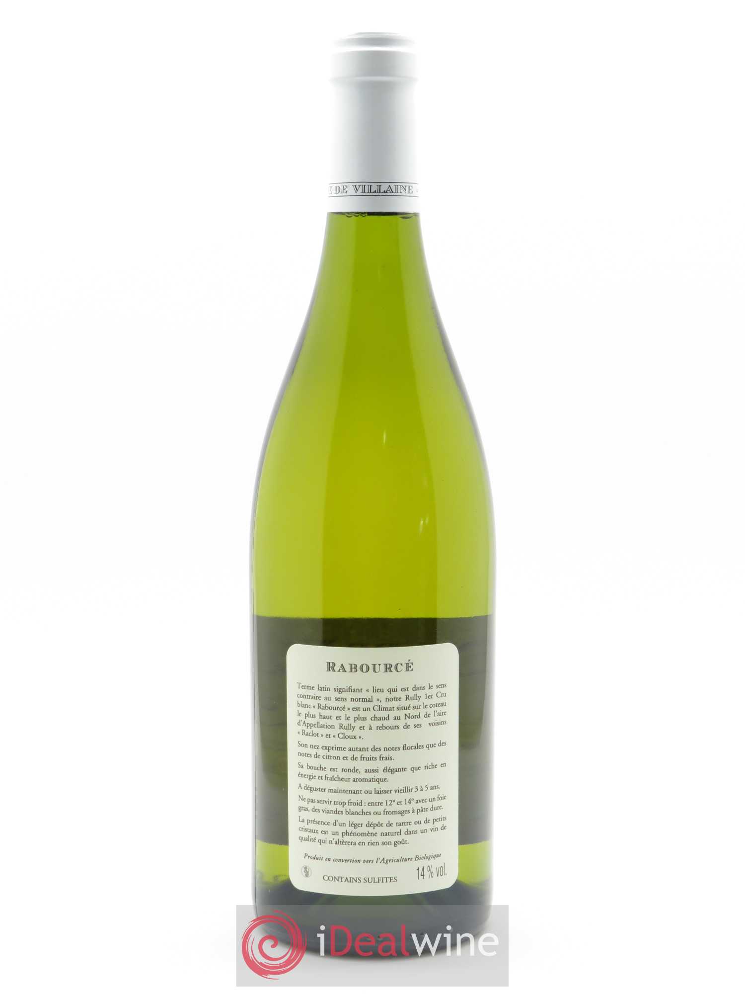 Rully 1er Cru Rabourcé Domaine de Villaine  2018 - Lot de 1 Bouteille