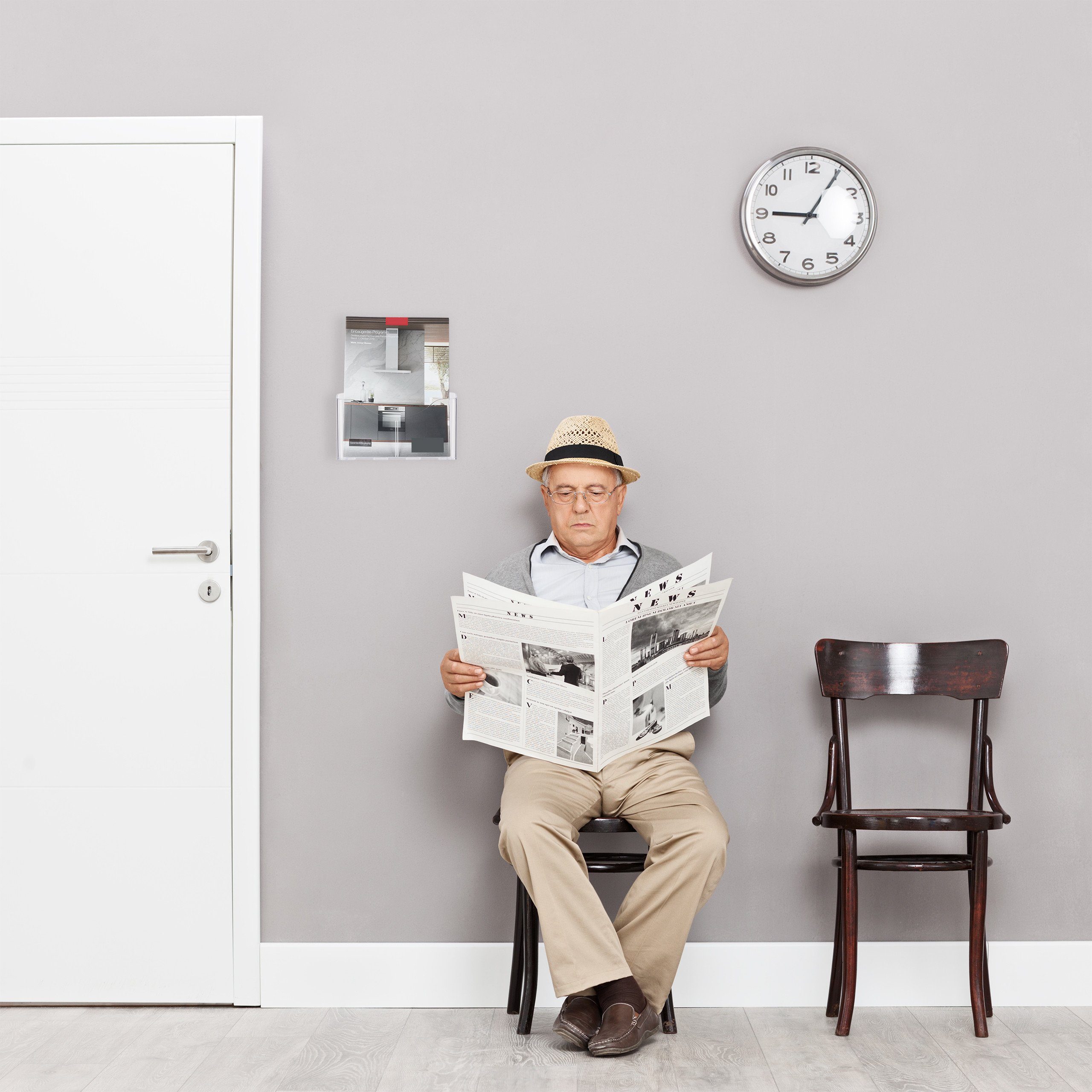 relaxdays Zeitungsständer 10 x Prospekthalter A4 / DIN Lang