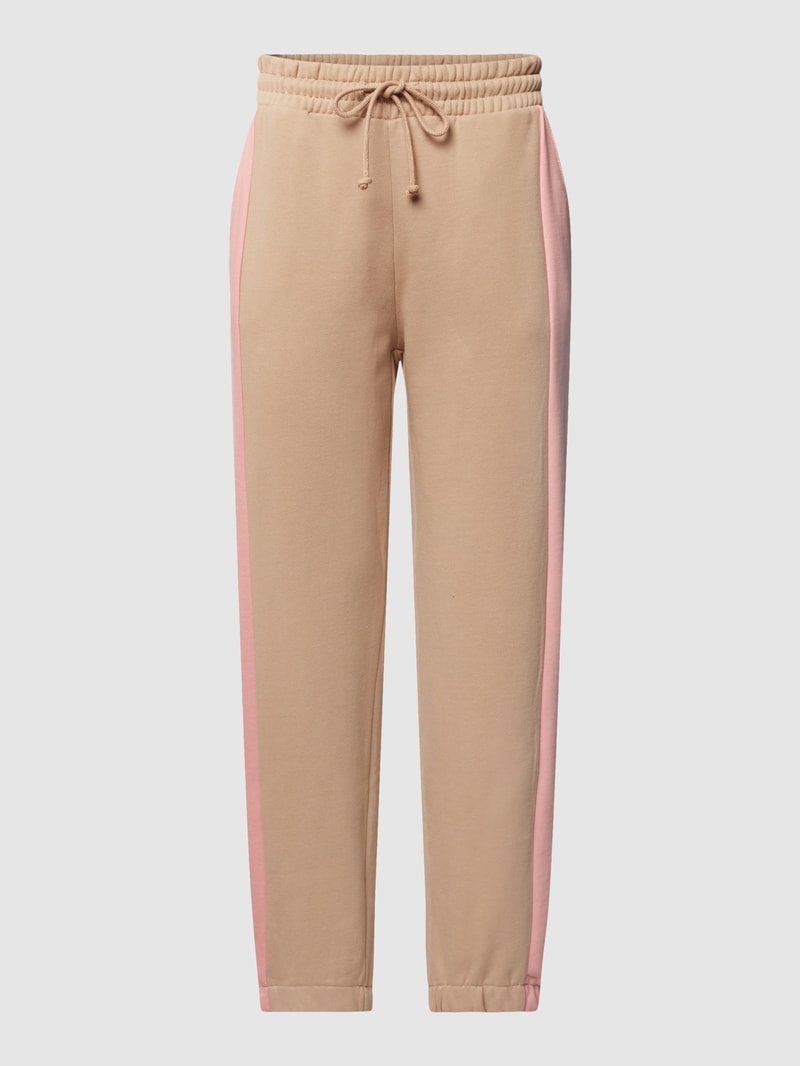Sweatpants mit elastischen Abschlüssen in sand