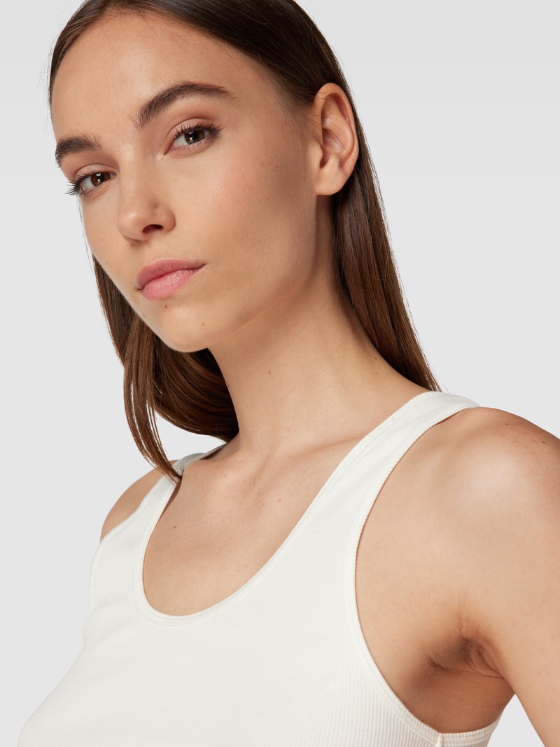 Tanktop mit U-Ausschnitt in offwhite