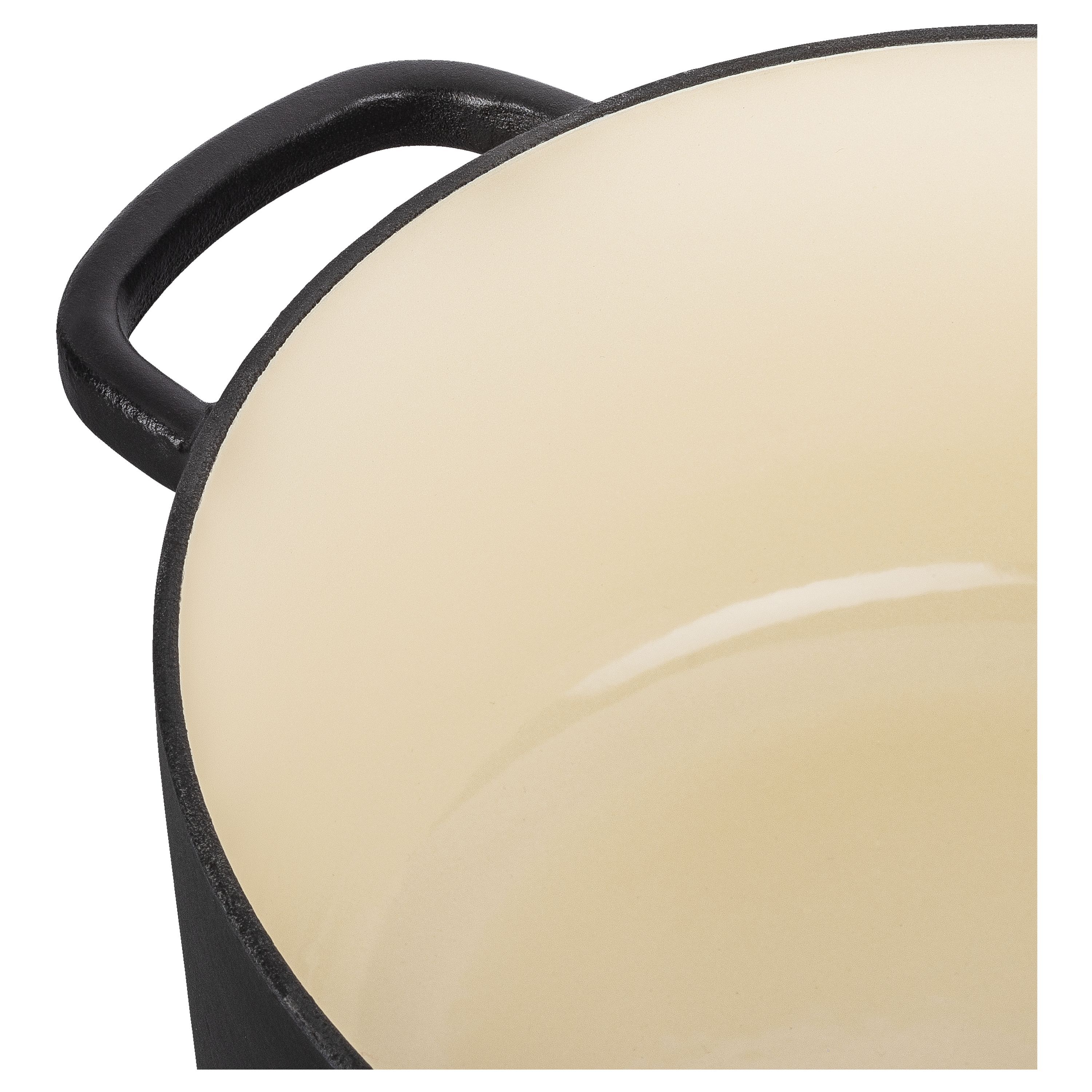 Cocotte 24 cm, rund, Schwarz, Gusseisen