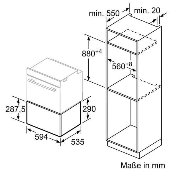 SIEMENS Einbau-Wärmeschublade iQ700 BI630DNS1