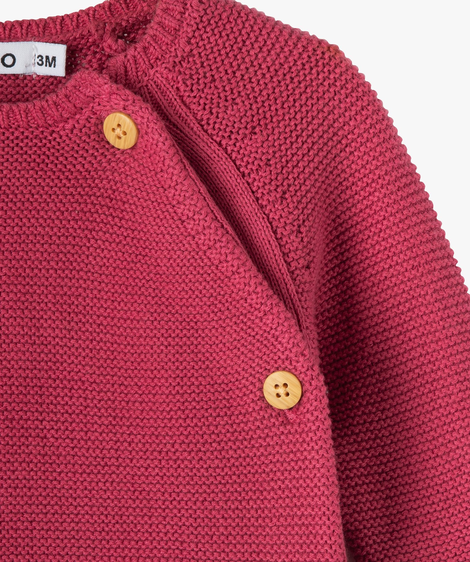 Gilet brassière bébé uni en maille fantaisie violet | GEMO