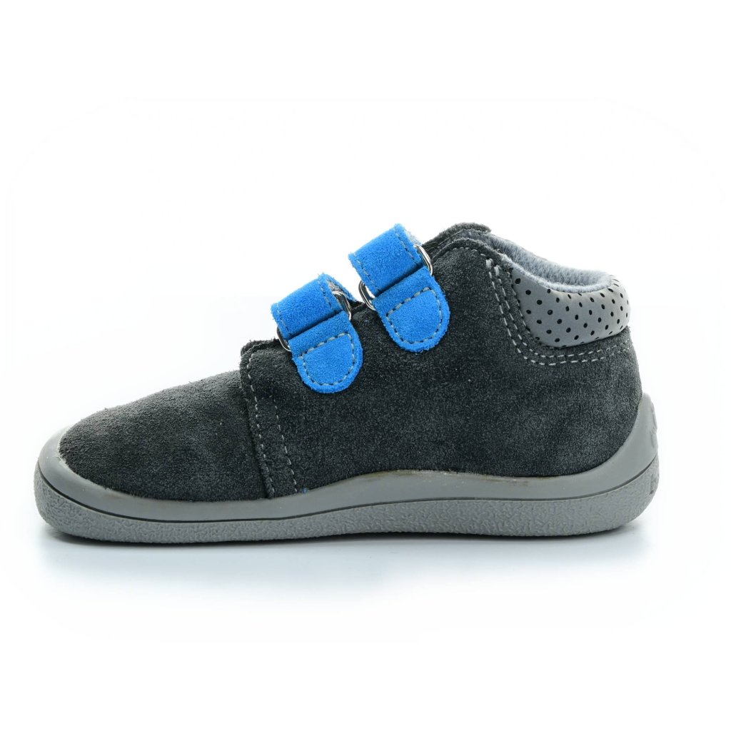 Beda Robin mit Membran (BF 0001/W/M/FW) dunkelgraue Barfuß-Stiefeletten