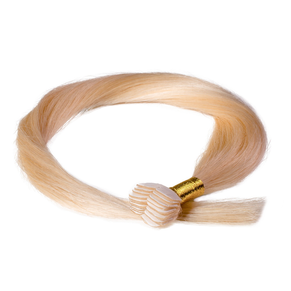 hair2heart Extensions adhesives Mini Tape Premium cheveux naturels #18 Noisette extensions