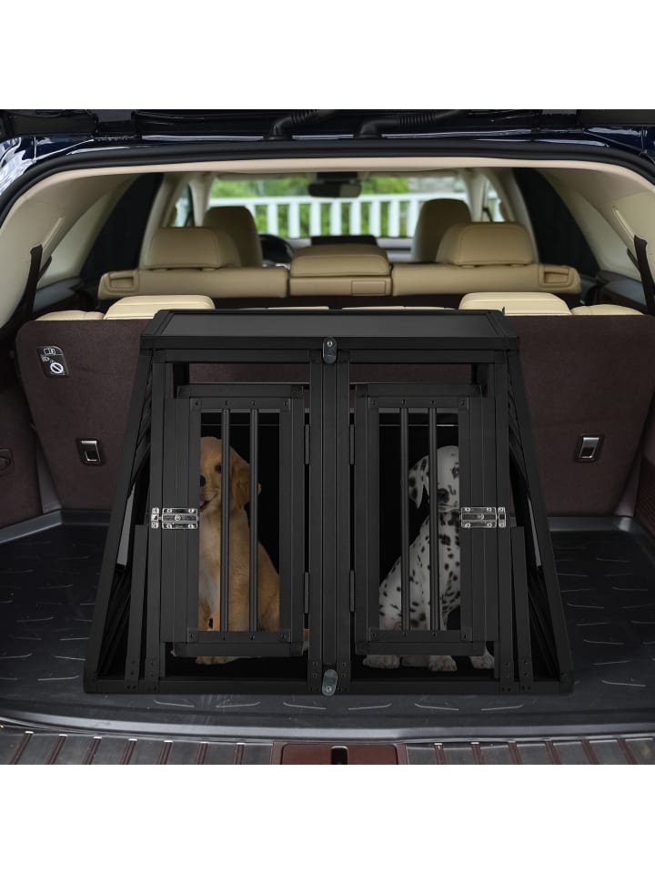 relaxdays Auto-Hundebox in Schwarz - (B)90 x (H)64 x (T)82 cm günstig kaufen onesize