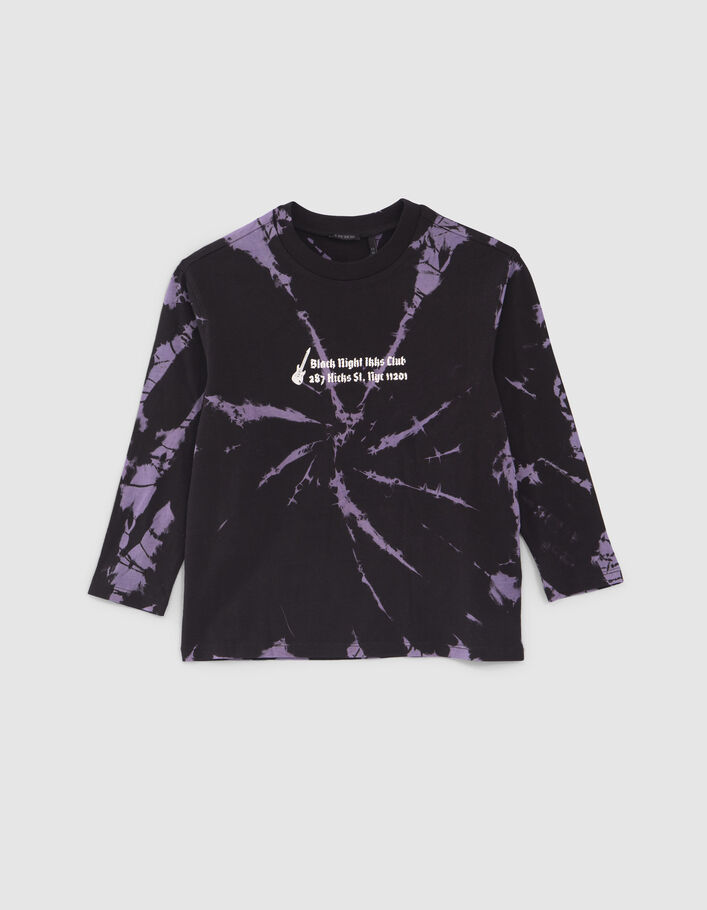 T-shirt violet all-over tie and dye garçon