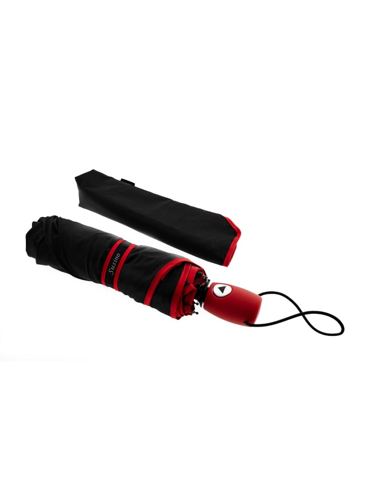COFI 1453 Teleskop Taschenschirm mit Schutzhülle ergonomischer Gummigriff in Rot günstig kaufen onesize