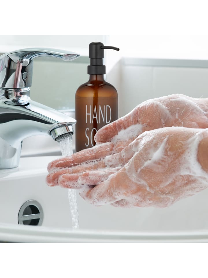 relaxdays 2 x Glas Seifenspender in Braun - 500 ml günstig kaufen onesize