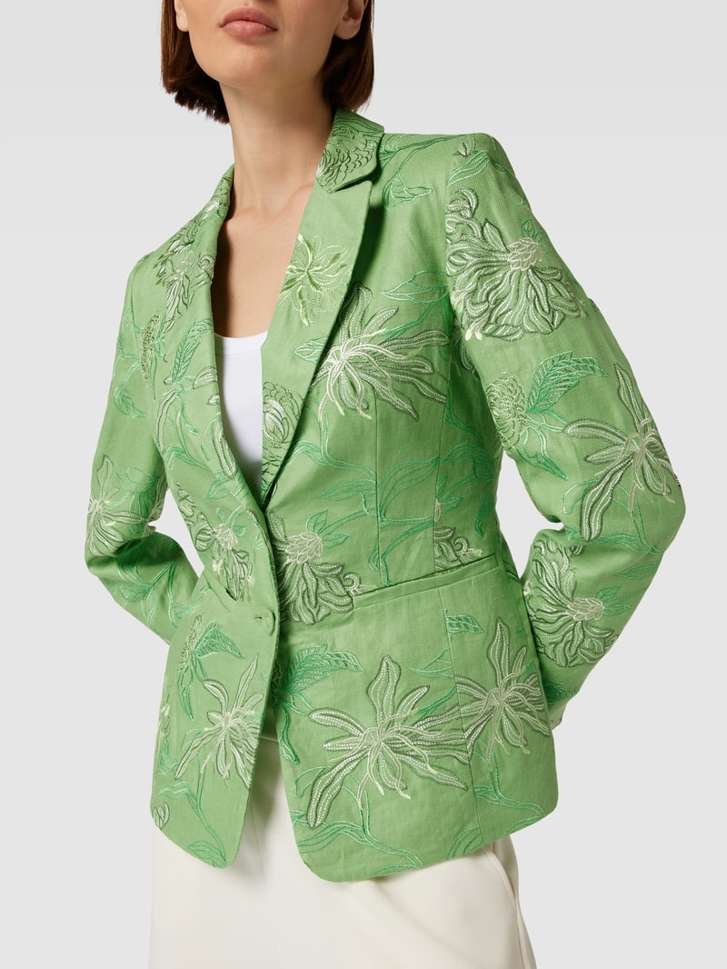 Blazer mit Allover-Print in grün