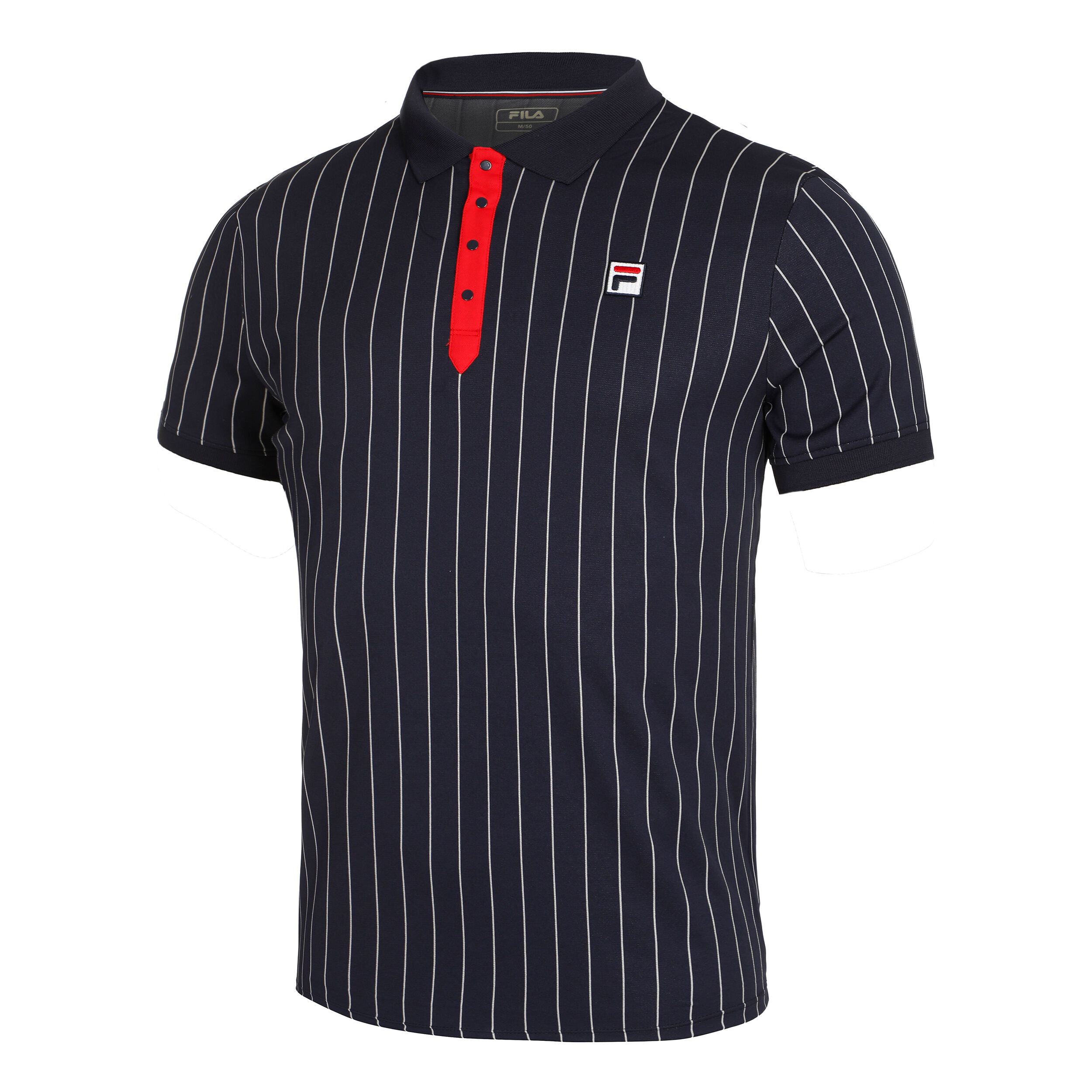 Stripes Polo Herren - Dunkelblau, Weiß