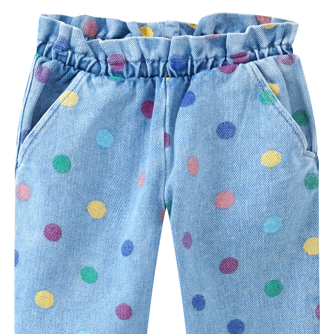 Mädchen Jeans mit bunten Punkten allover