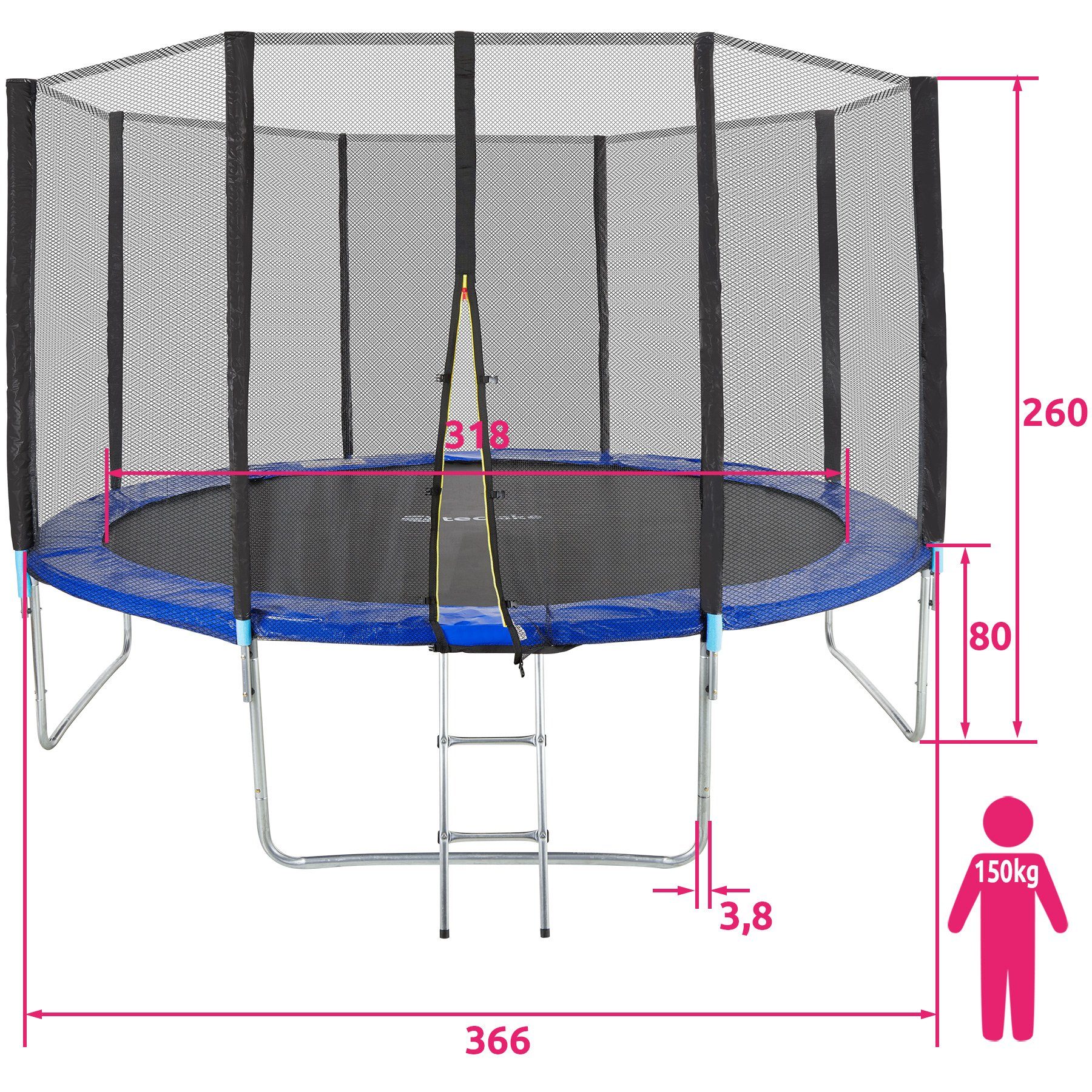 tectake Gartentrampolin Garfunky, (Komplettset)
