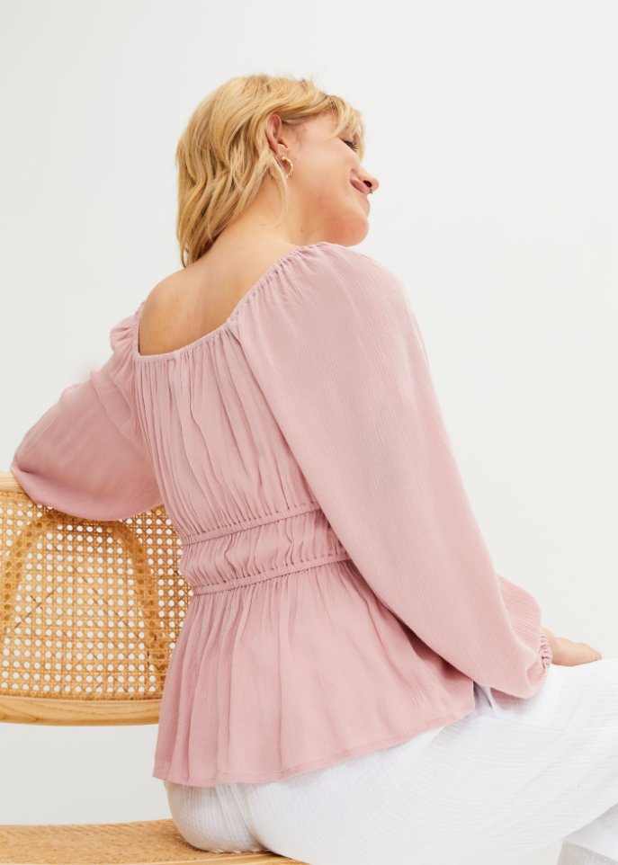 Bluse mit Carmen-Ausschnitt