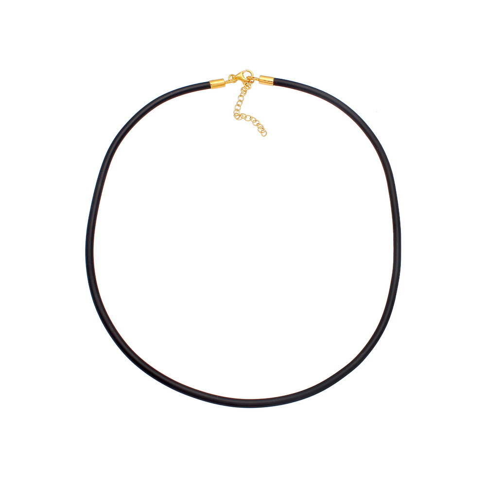 Nenalina Nenalina Collier Chaîne en caoutchouc pour dames de base combinable en argent ste Bijoux