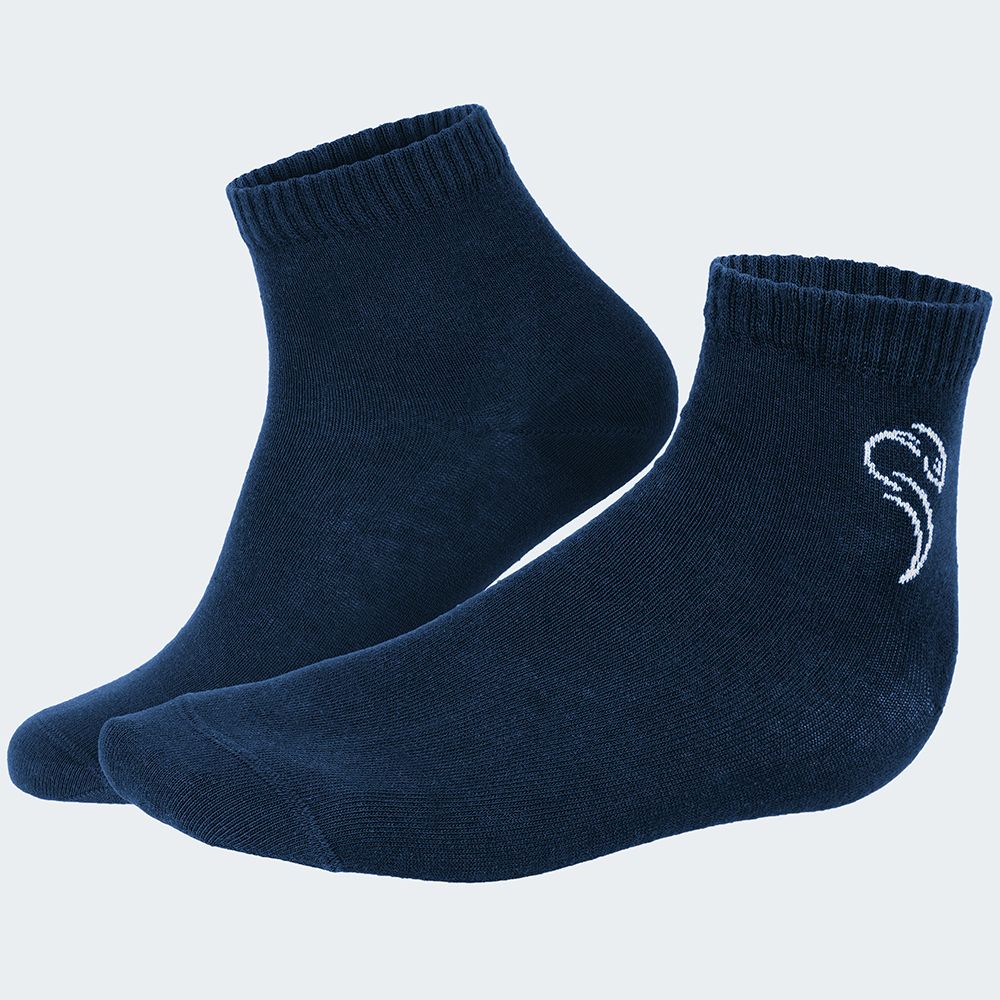 Black Snake 3-Pack Blue Pure Comfort Quarter Sneakersocken