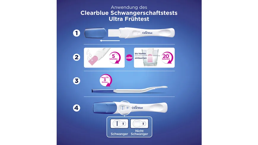 Clearblue Schwangerschaftstest Ultra Fruehtest 2er