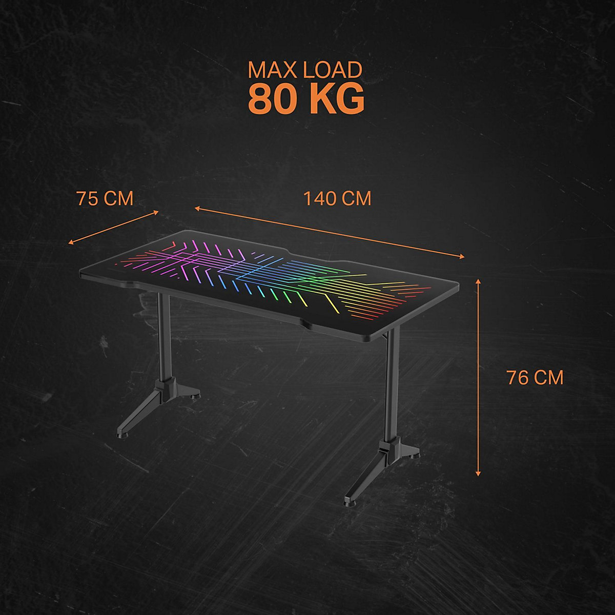 DT420 RGB Gaming Tisch LED-Beleuchtung