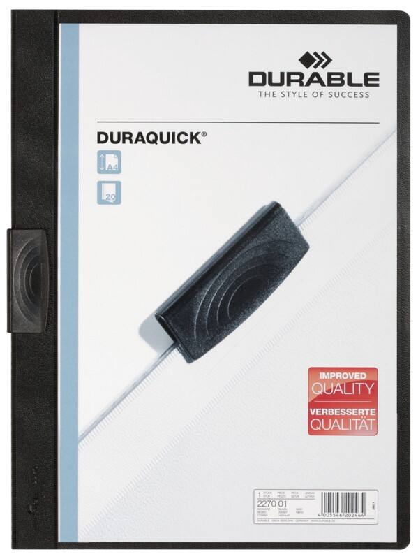 DURABLE Klemmmappe Duraquick® DIN A4 Schwarz