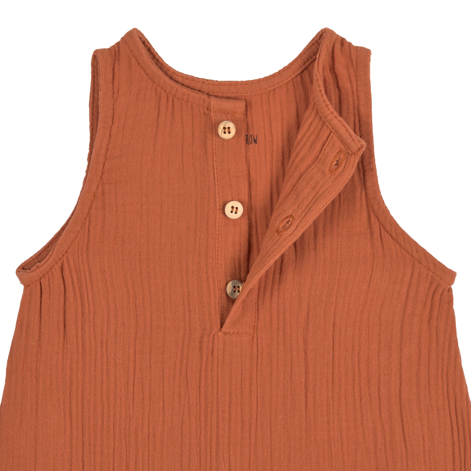 Baby Jumpsuit - Bio Baumwolle, Rostrot