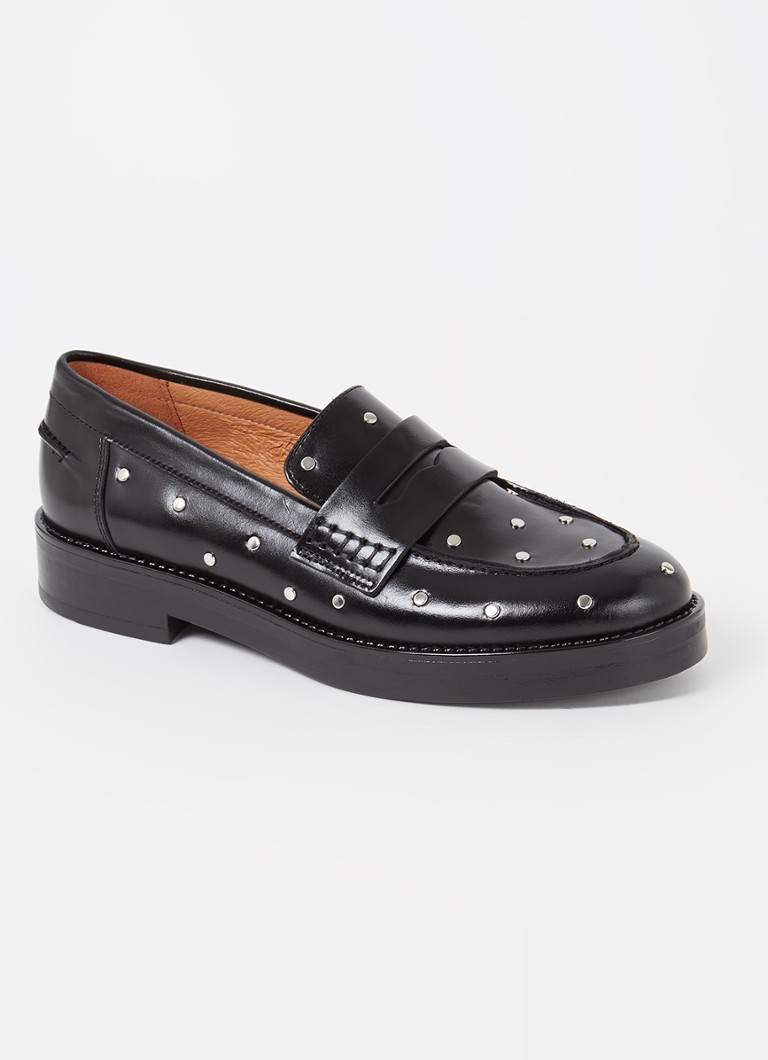 Jonak Mirnou leather loafer with studs