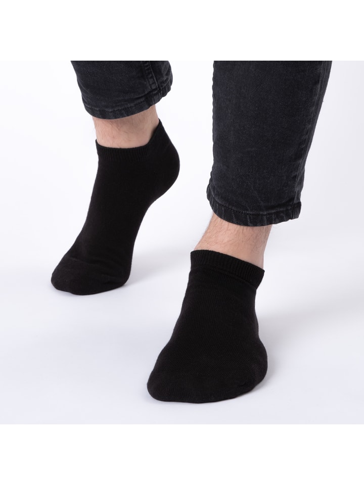 Occulto 10er Pack 100% Baumwolle Sneaker Socken Ingmar in Schwarz günstig kaufen
