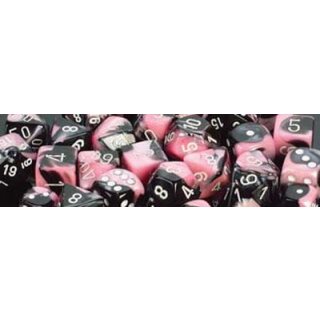 Black-Pink with white 7-Würfelset (Gemini)