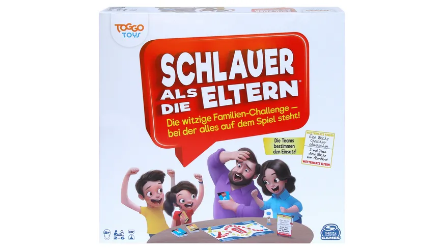 Spin Master Games - Schlauer als die Eltern, spaßiges Quiz- und Actionspiel, bei dem Kinder gegen Eltern spielen