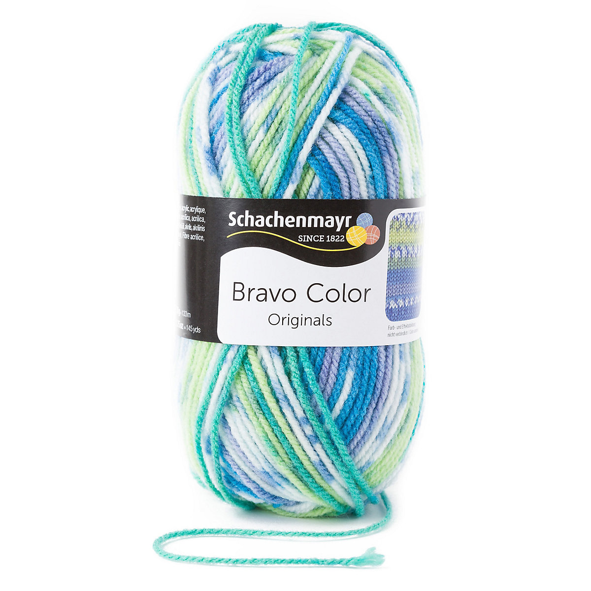 Handstrickgarne Bravo Color, 50g Aqua Jacquard