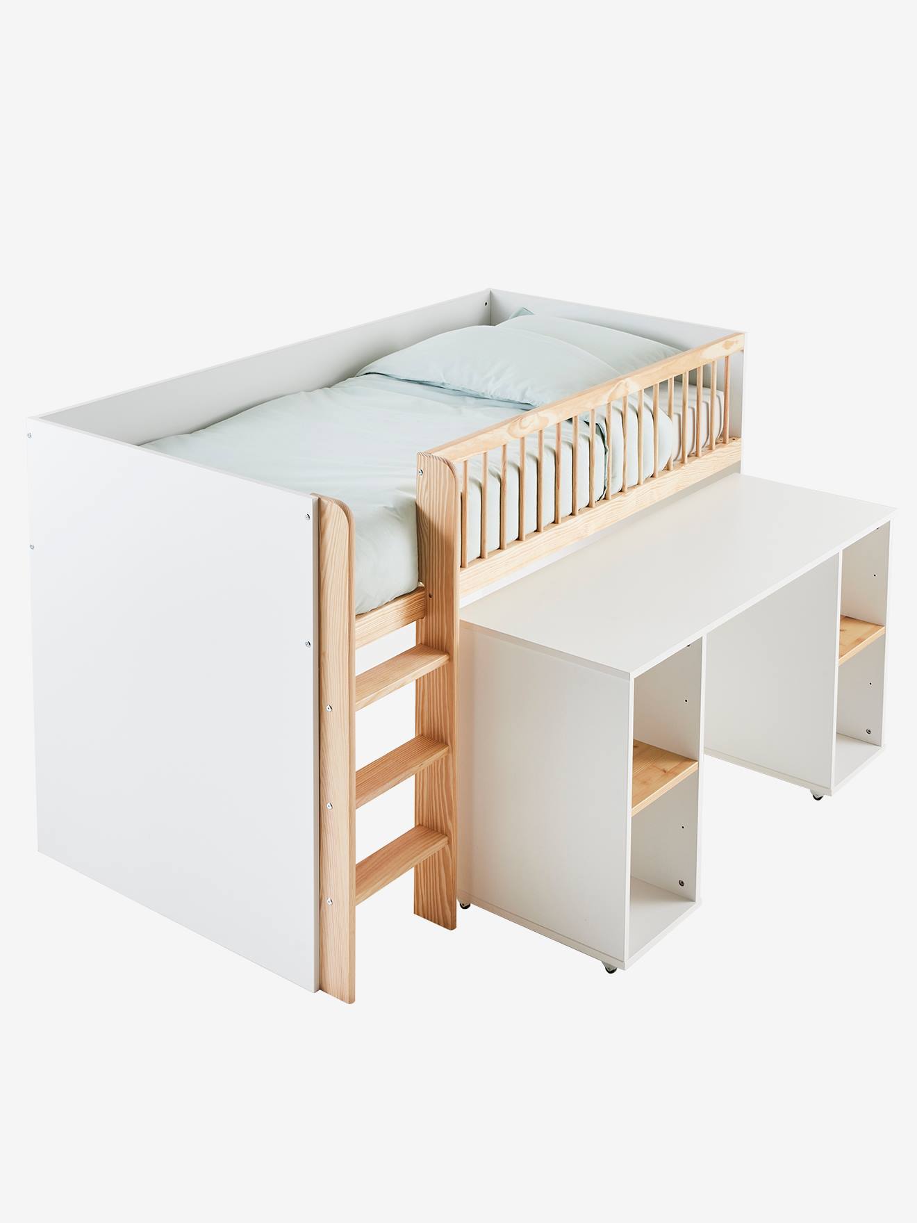 Vertbaudet Kinderzimmer Kombi-Hochbett GECKO - weiß