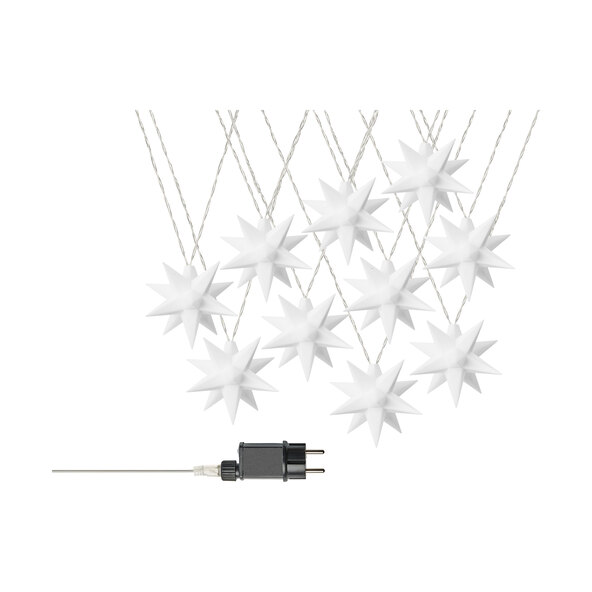10er LED-Sternenlichterkette, weiß