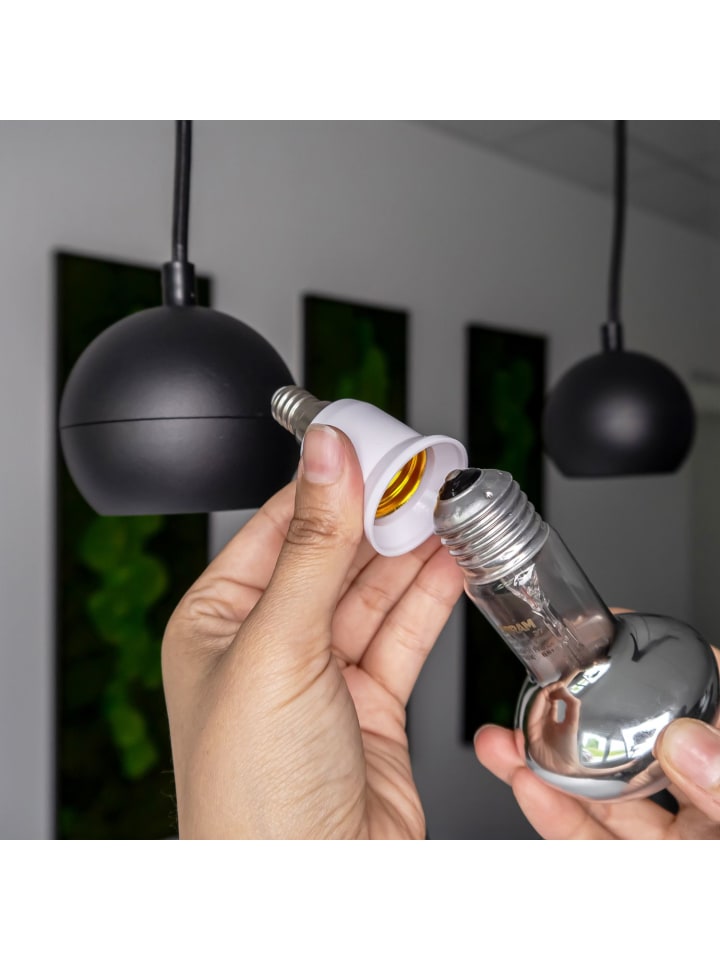 Intirilife 4er Set Lampenadapter E14 auf E27 in WEISS günstig kaufen onesize
