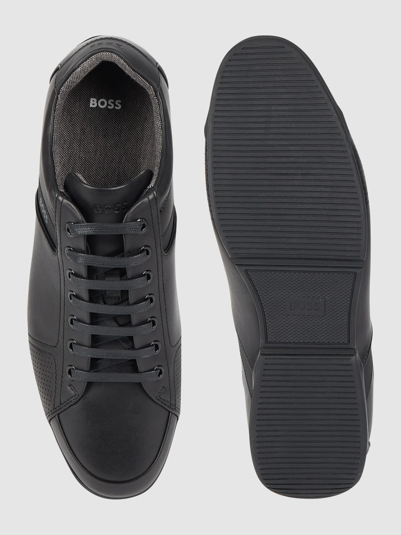 Sneaker aus Leder Modell 'Saturn' in schwarz