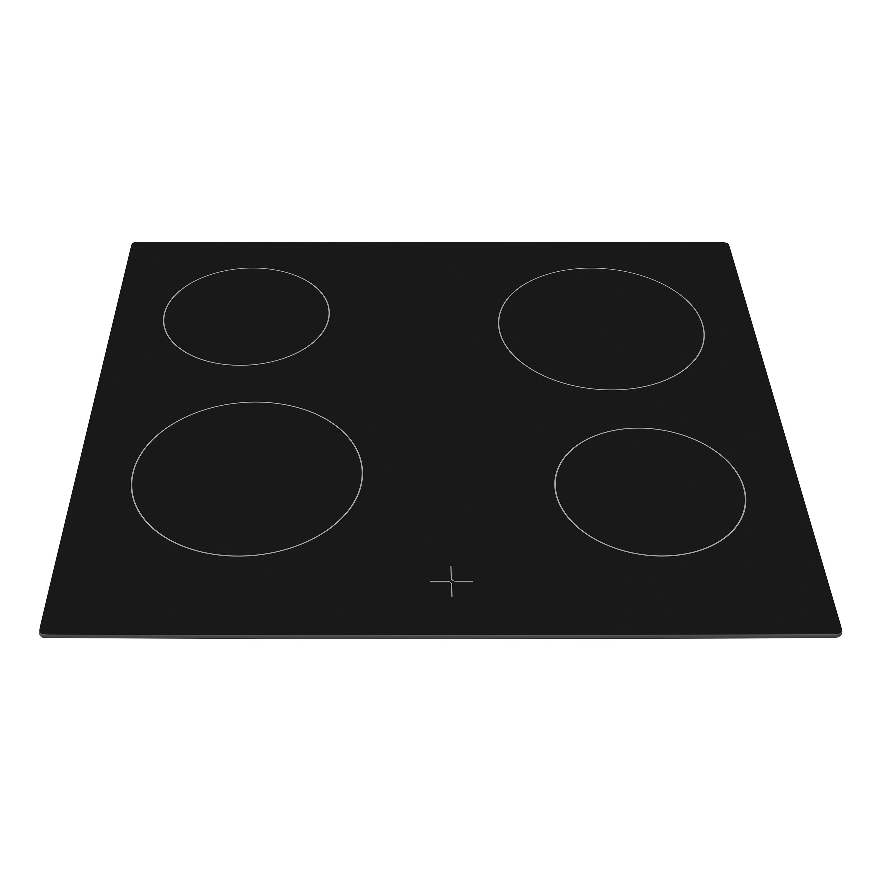 Telefunken Elektro-Herd-Set ECH65A-B, VapClean, Einbauherdset, 65 L, Backofen mit Grill & Umluft, Glaskeramik-Kochfeld