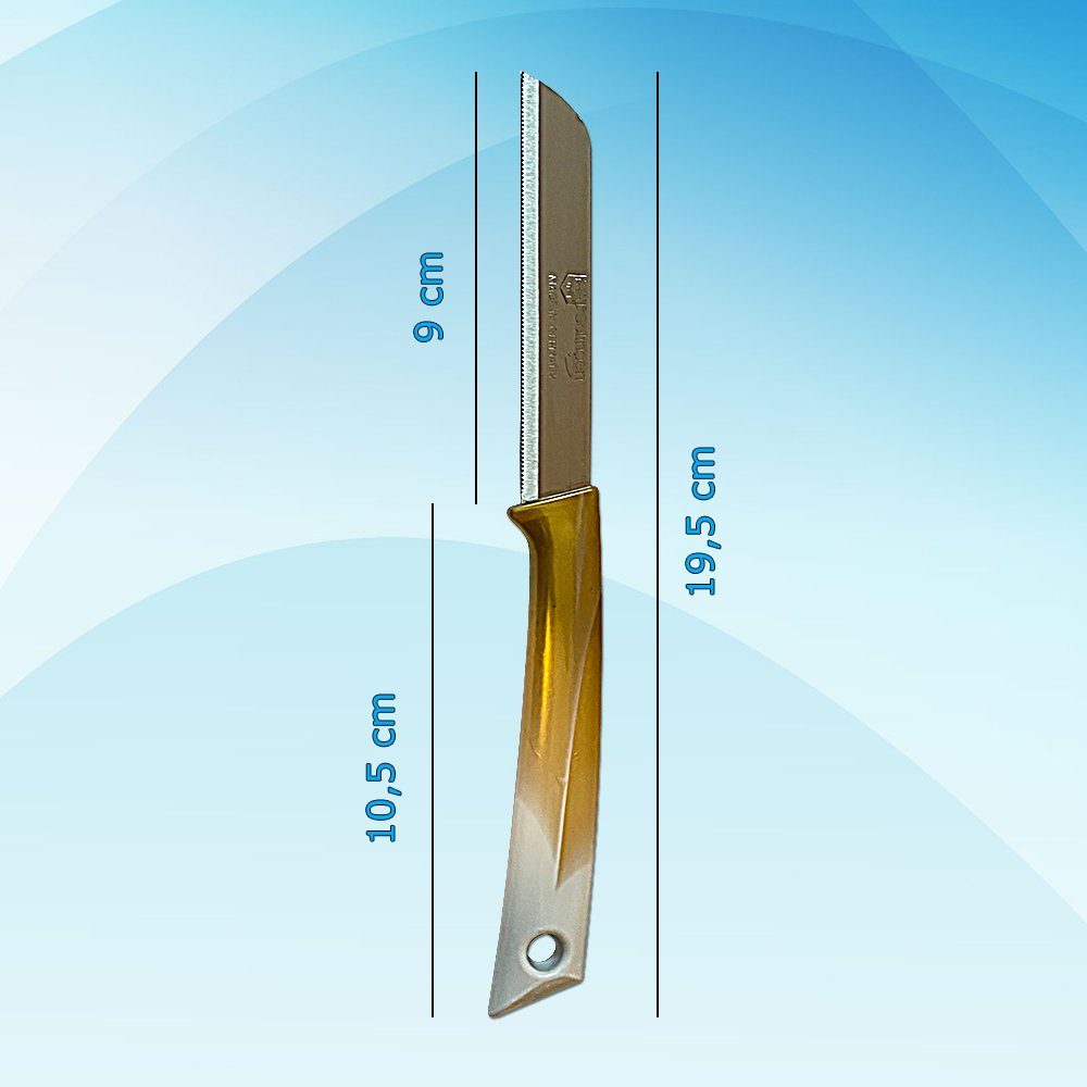 SMI Schälmesser Solingen Obstmesser Wellenschliff 12-tlg Küchenmesser Gemüsemesser