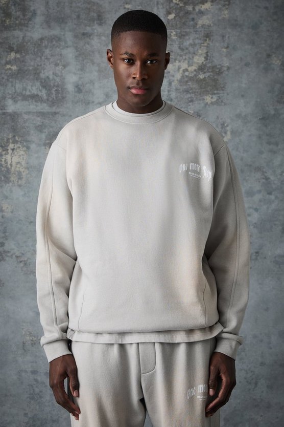 Man Active Sweatshirt mit Vintage-Waschung