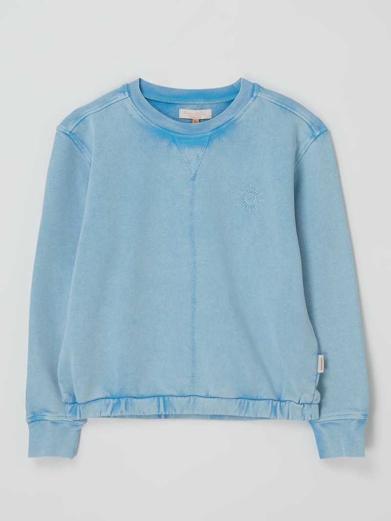 Sweatshirt aus Baumwolle Modell 'Noera' in hellblau