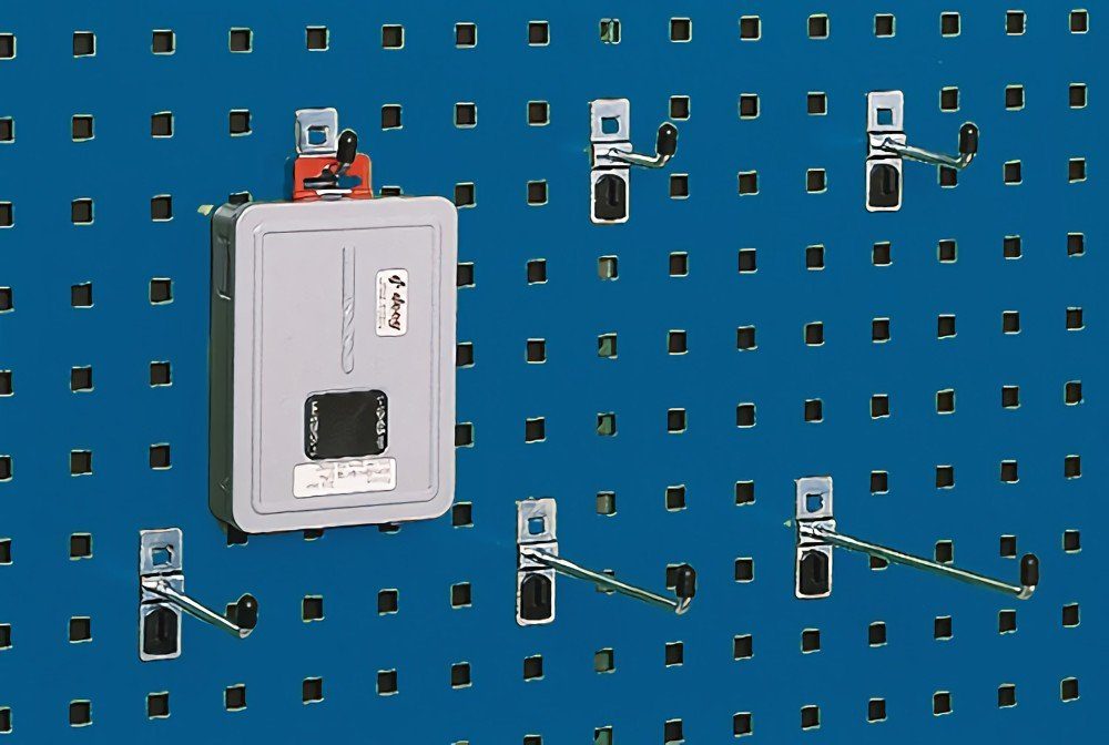 Bott Arbeitsplatte Hak.T100xØ6mm verz.f.Lochplatten 5St./Btl.BOTT mit schmaler Grundplat