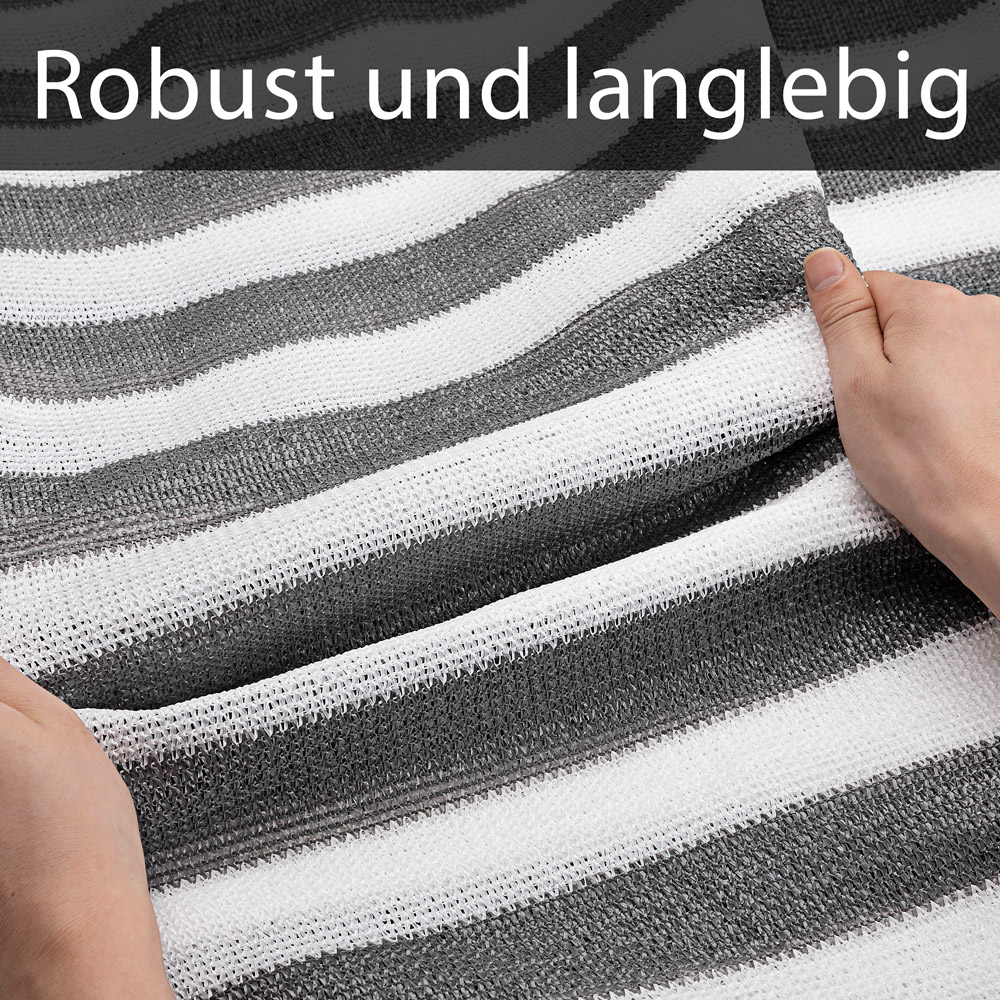 Casaria Detex® Balkonsichtschutz Grau/Weiß 1,2x10m