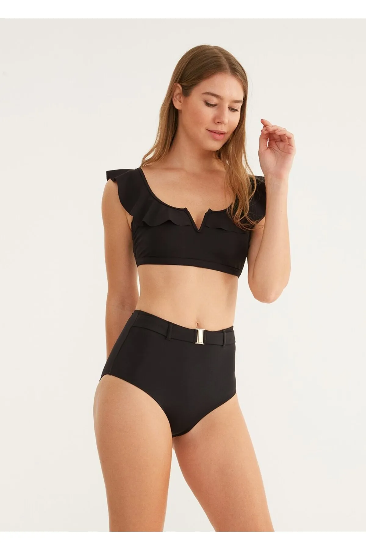 SUWEN  Bikinihose mit Gürtel