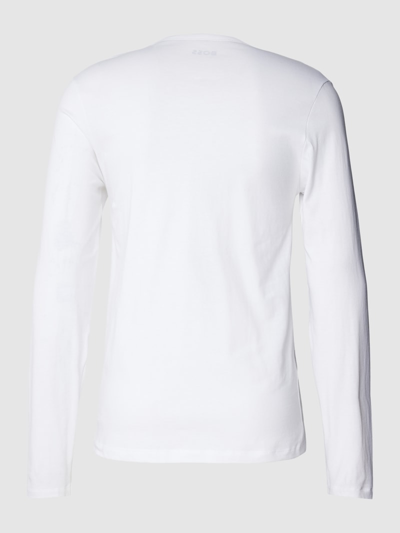 Longsleeve mit Label-Details im 3er-Pack Modell 'Classic' in dunkelblau