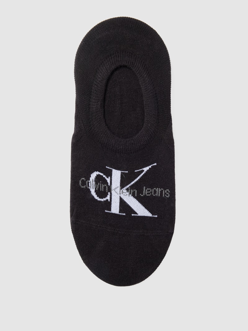 Sneakersocken mit Label-Prägung in black