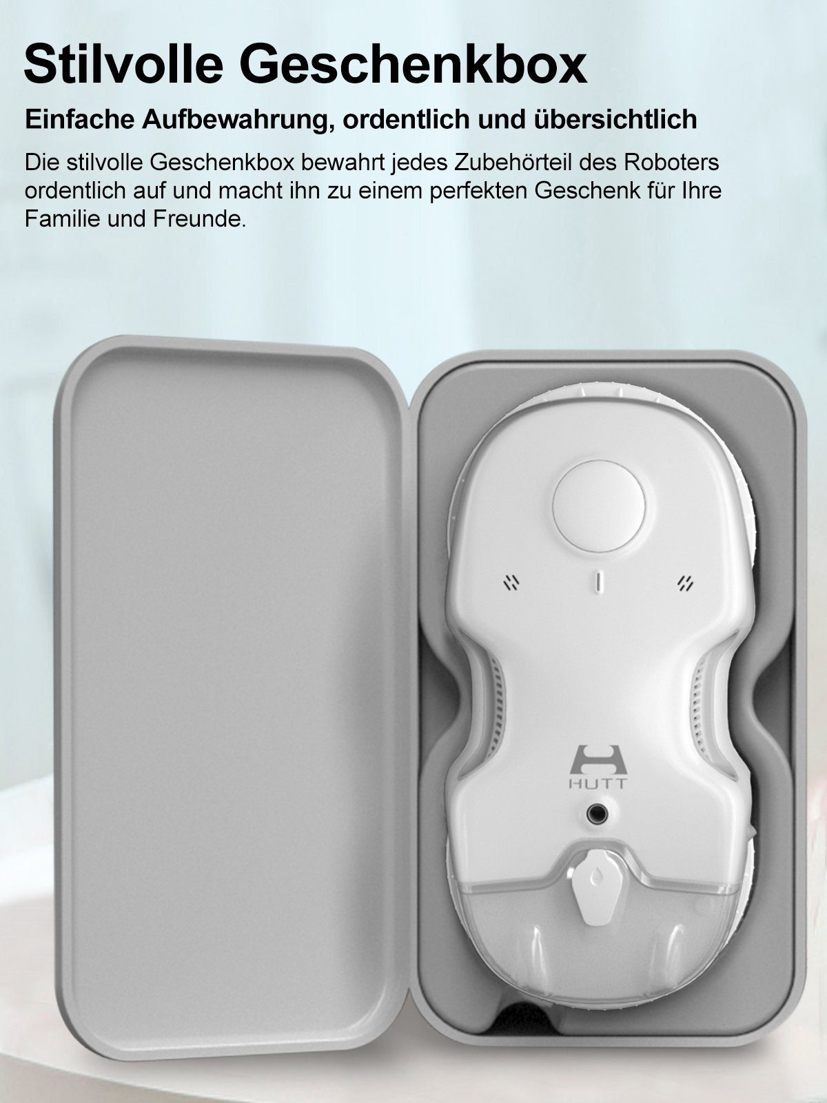 HUTT Saugroboter C6, Auto Wasserspray Fensterreiniger Roboter, Fensterputzer