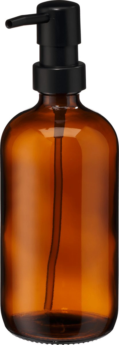 Seifenspender aus Glas, braun (500ml), 1 St
