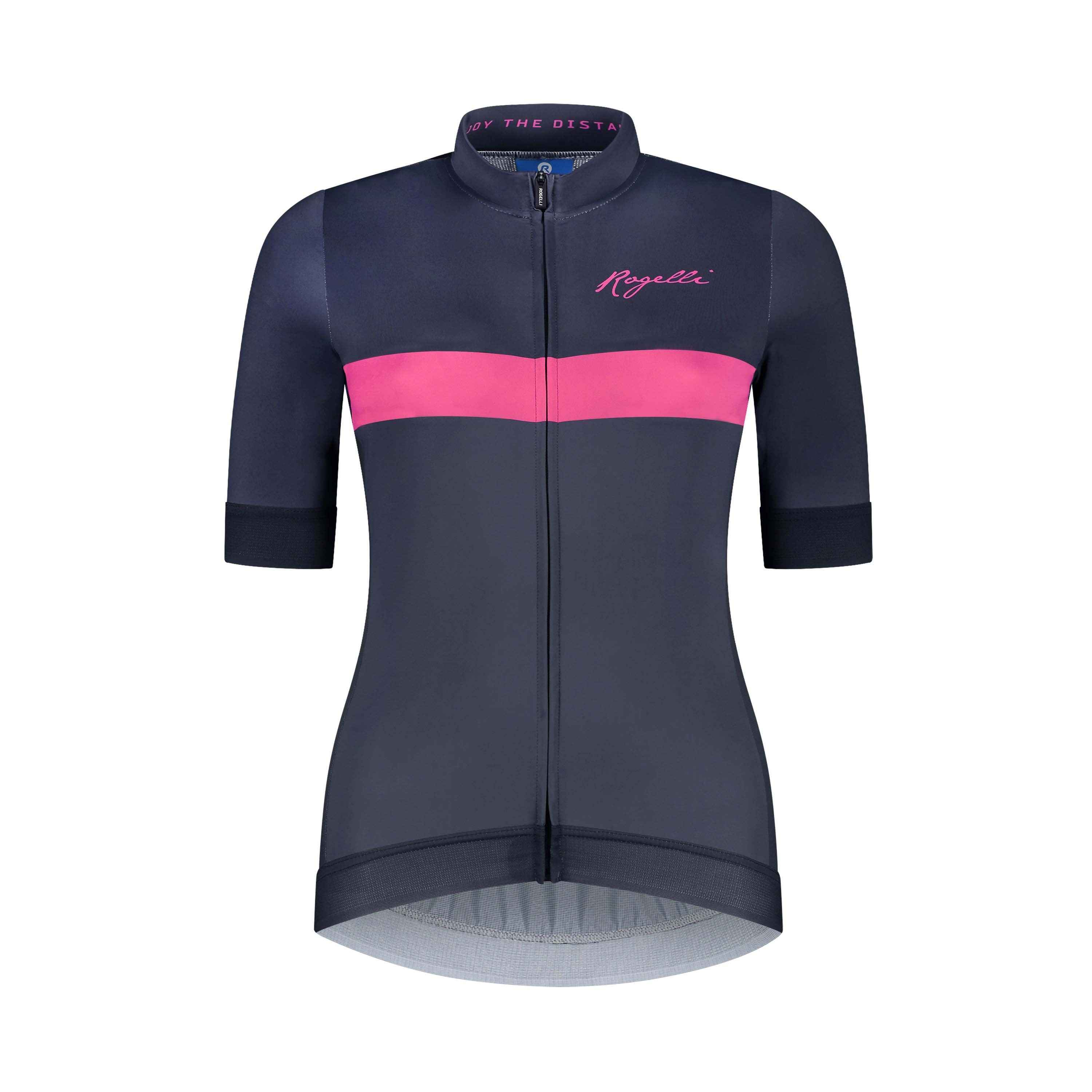 Rogelli Prime Blau/Rosa Damen Radtrikot Kurzarm