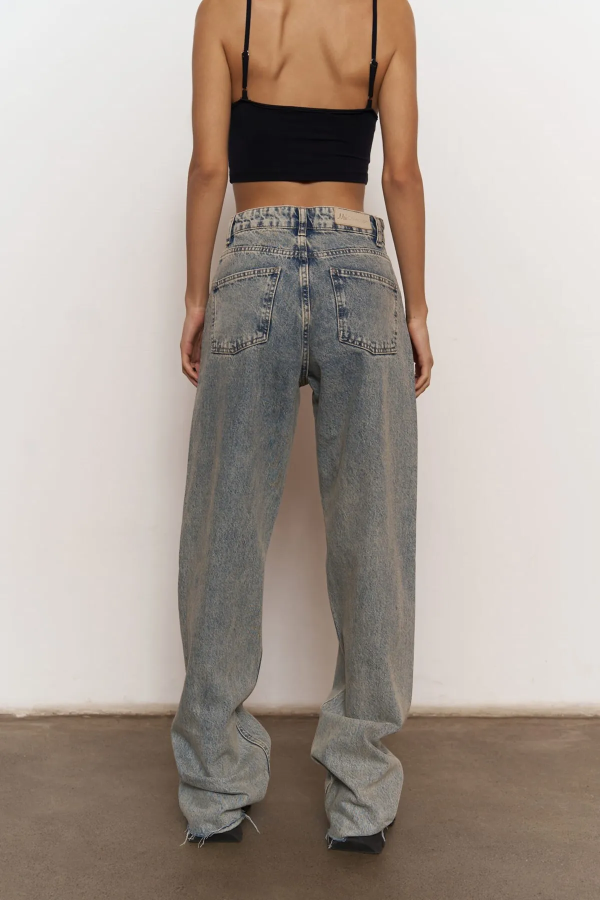 MAİ COLLECTİON  Marla Basic Dirty Green Jeanshose